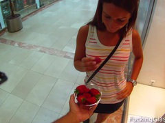 KiloVideos presents: Sweet strawberry fuck in a wc