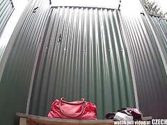 KiloVideos presents: Amazing young girl shower voyeur