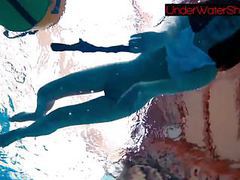 KiloVideos presents: Perfect shaved teen in the pool