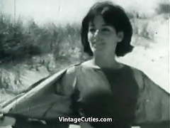 KiloVideos presents: Nudist girl's day on a beach (1960s vintage)