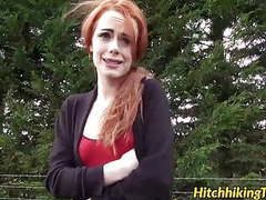 KiloVideos presents: Gorgeous redhead ella hughes gets fucked on the public road