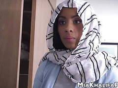 KiloVideos presents: Gorgeous arab pornstar mia khalifa sucks dick with friend