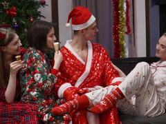 KiloVideos presents: Lucky dude gets the best christmas gift - lina sun and alice xo