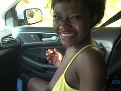 KiloVideos presents: Noemie bilas having fun while teasing her boyfriend in the car