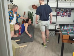KiloVideos presents: Shaved brunette melany mendes moans while having a mmf threesome