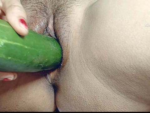 KiloVideos presents: I can't get any where big black cock so my small pussy fucked by big cucumber  in hindi