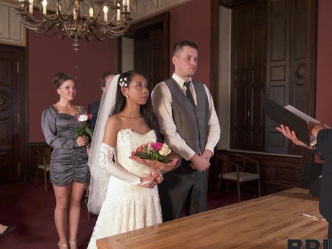 KiloVideos presents: Hot ass bride killa raketa drops her panties to ride a hard dick