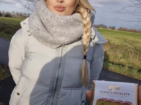 KiloVideos presents: I blow and fuck a stranger for the last dubai chocolate from the discount store - risky public sex - litclit
