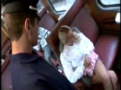 KiloVideos presents: Girl fucked by two guys on rail car