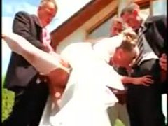 KiloVideos presents: Gangbang of a hot bride with pissing