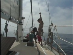 KiloVideos presents: Interracial on a boat with a beautiful black girl