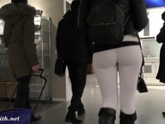 KiloVideos presents: Jeny smith  camel toe white leggings