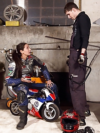KiloVideos presents: Shy teenage biker chick fucks the horny mechanic hardcore