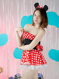 KiloVideos presents: Breathtaking slender chick got rid of innocent clothing quickly and spread those smooth legs while showing her moist areas.