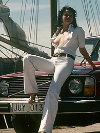 KiloVideos presents: Outdoor hot raunchy classic fuck in the car and on the car