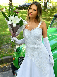KiloVideos presents: Naughty bride Rebecca Volpetti takes a photographer assistant's stiff dick
