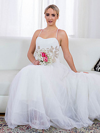 KiloVideos presents: Blonde bride Anna Khara has sex with the groom and a photographer at once