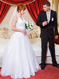 KiloVideos presents: Redhead Czech bride Lucy Bell getting double fucked on her wedding day