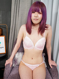 KiloVideos presents: Asian girl Shiori Fujimori displays her petite tiny tits and unveils her complete nakedness in a solo